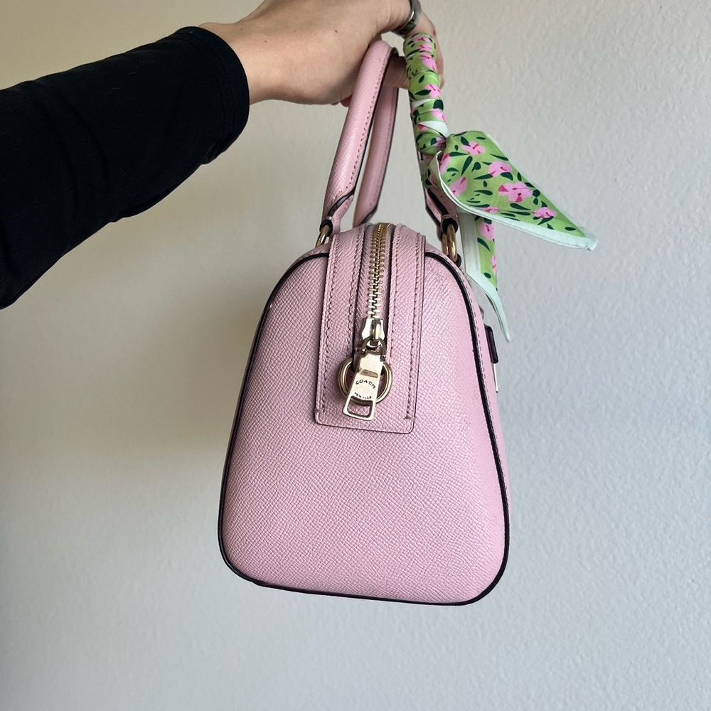 Rare Baby Pink Leather Coach Medium Rowan Handbag - Picture 3 of 7